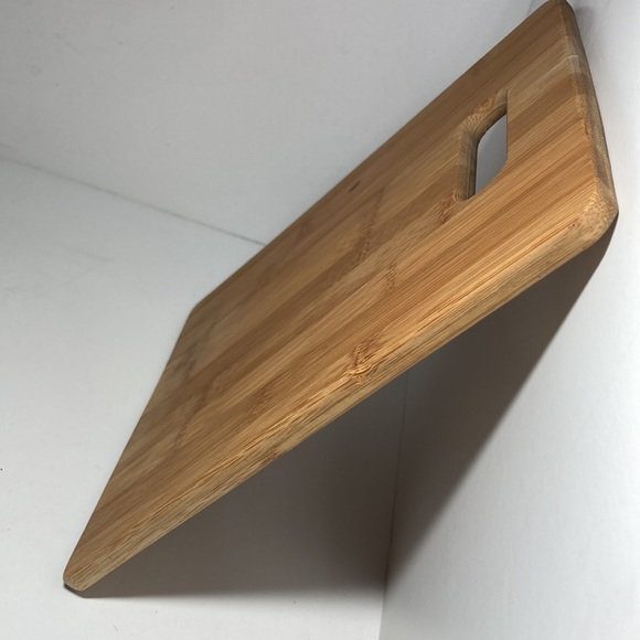 Charcuterie Cheese Cutting Board Bamboo Rectangle with Handle 10 x 8 inches - Picture 8 of 10
